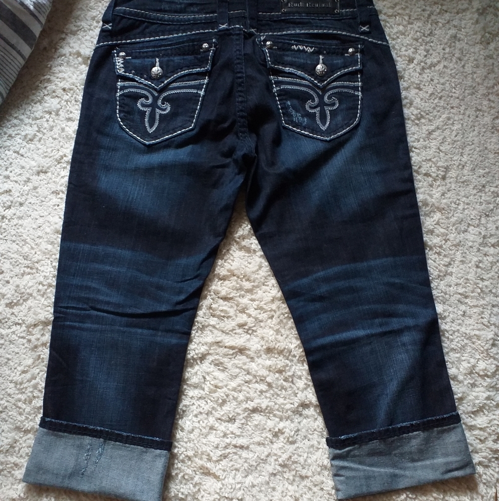 Women's rock revival easy capri, sz 32
